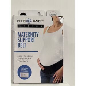 Maternity Support Belt Black Adjustable Back Support Large Belly Bandit Gel Pack